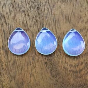 Large opalite teardrop beads for making jewelry